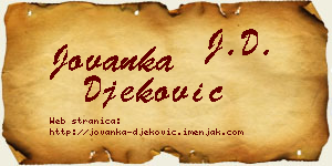 Jovanka Đeković vizit kartica
